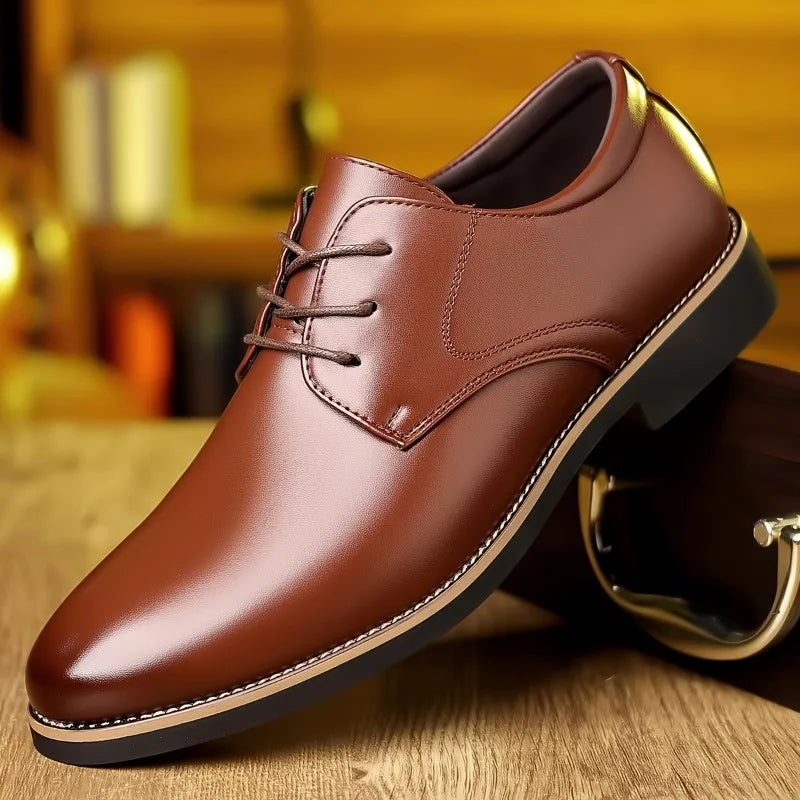 Elegant Black Leather Business Shoes