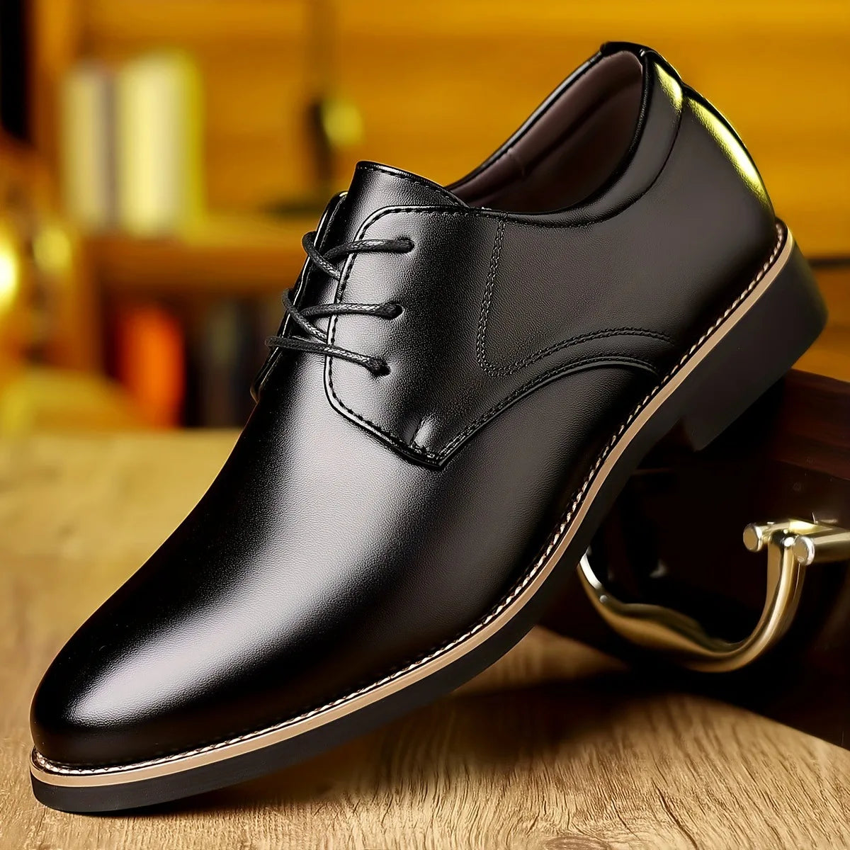 Elegant Black Leather Business Shoes
