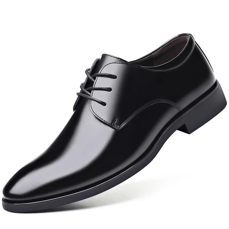 Sleek Glossy Black Business Shoes