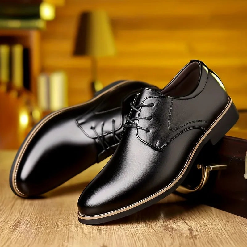 Elegant Black Leather Business Shoes
