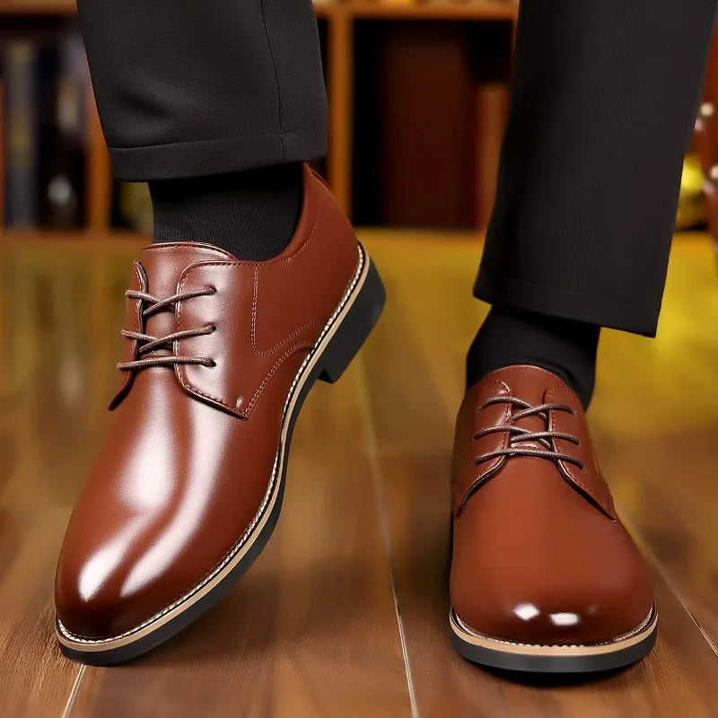 Elegant Black Leather Business Shoes