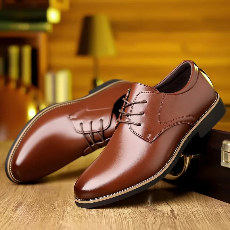 Elegant Black Leather Business Shoes